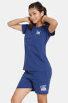 Zivame Girls Disney Knit Cotton Shorts Set - Bellwether Blue — thumbnail 2